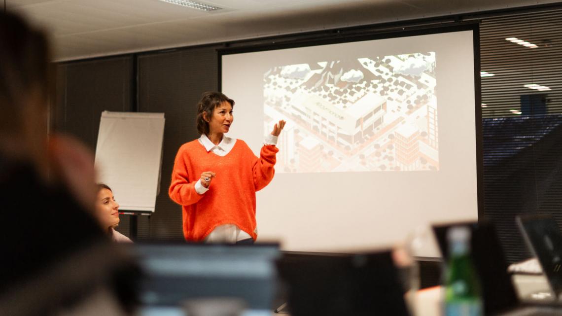 Woman doing a presentation